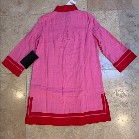 Tuckernuck Pink and Poppy Red Collins Caftan- NWT - Picture 3 of 3